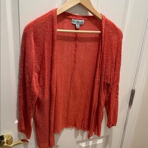 Women's Salmon Pink 3/4 Sleeve Cardigan